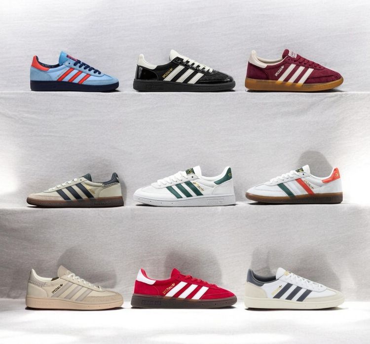 р36-45 Кросівки Adidas Spezial Handball Black White Beige Red Green