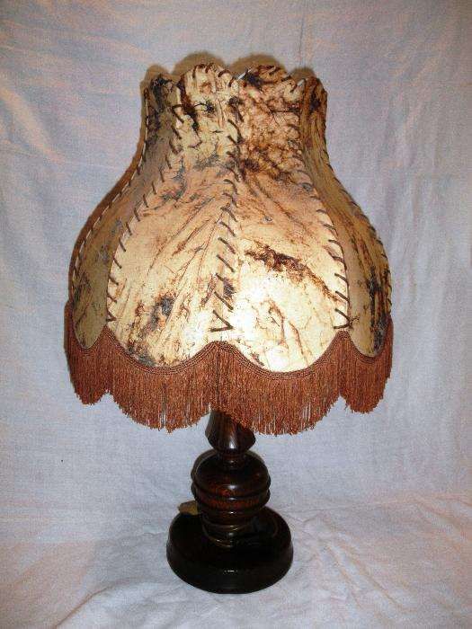 Brown Wood Table Lamp