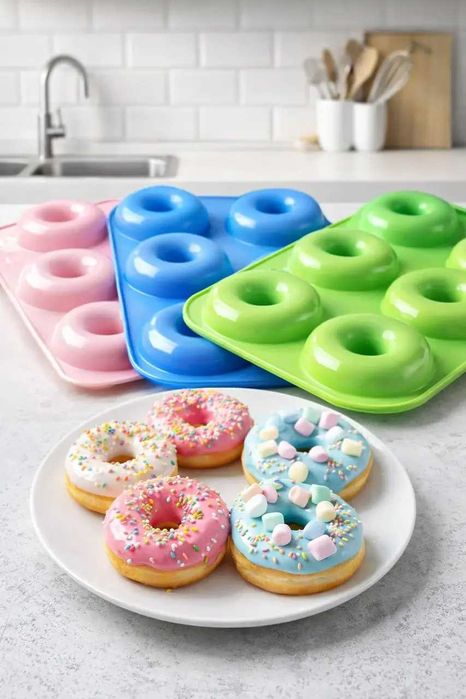 Силиконовая форма для выпечки пончиков  формирования шоколадных конфет