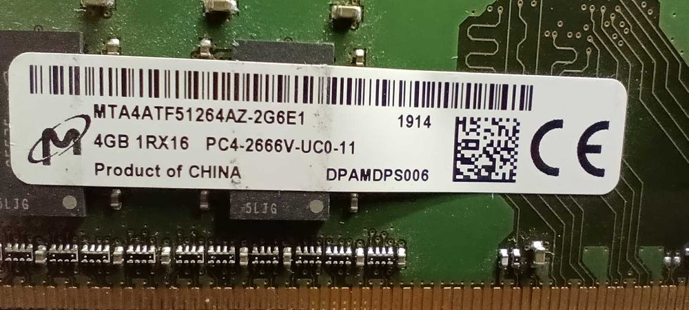 MICRON DDR4 16GB 4x4GB 2666MHz RAM – Sprawne, CPU-Z