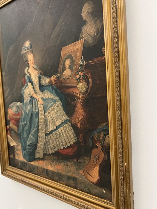 Quadro Vintage com moldura dourada