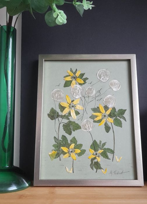 Obraz Kwiatowy Kompozycja Dekoracja Ręczne Wykonanie Kartka Gratis