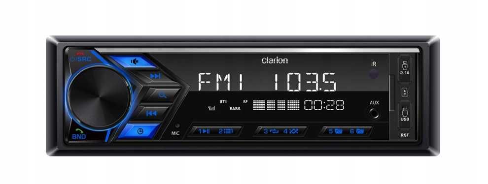 Radio samochodowe  CLARION P11 bt 1DIN USB AUX SD PILOT 4x25W