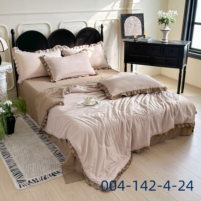 Вишукана комбінована муслінові комплекти білизни з ковдрою "Жатка" C/H