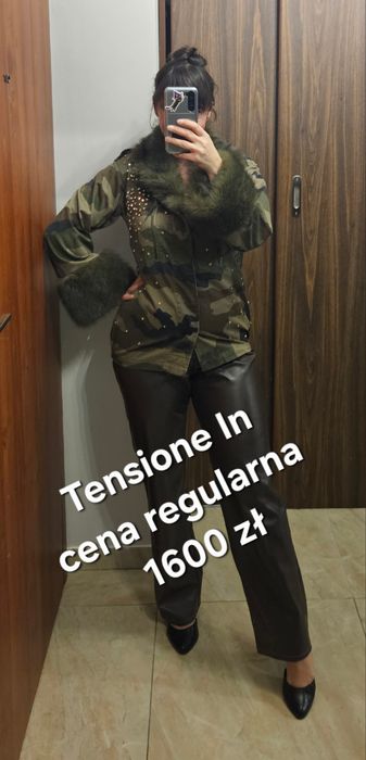 Khaki zielona kurtka Tensione In Italy