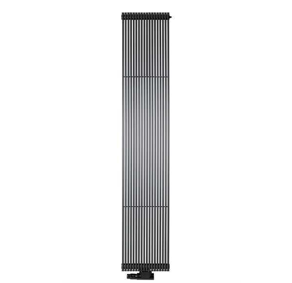 Nowy grzejnik pionowy HushLab FAT Vertical 205 × 34,5 cm czarny