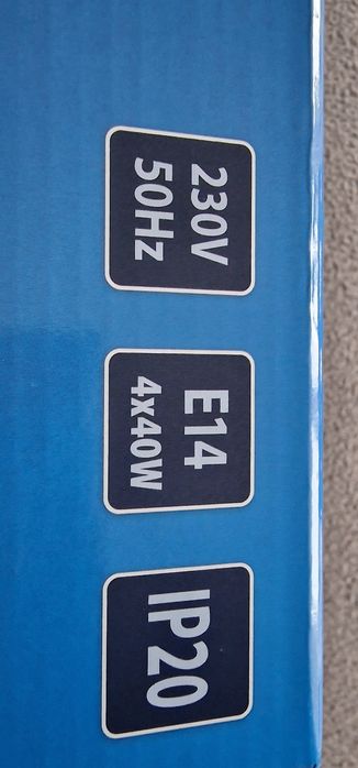 Listwa reflektorowa czarno-złota led 4 lampy, salon,E14, nowa