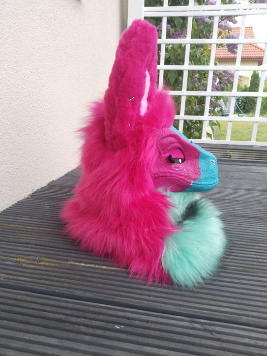 furry fursuit Dino maska