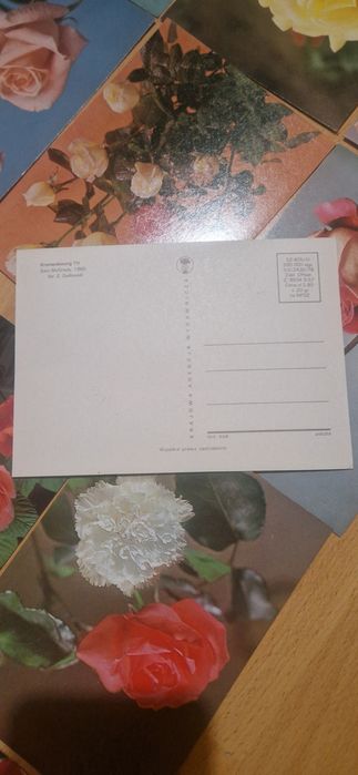 Kolekcja 56 Starych Pocztówek Prl z Kwiatami