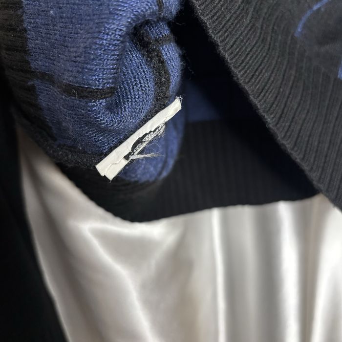 vintage czarny golf sweter Versace jeans couture kratkę paski unisex