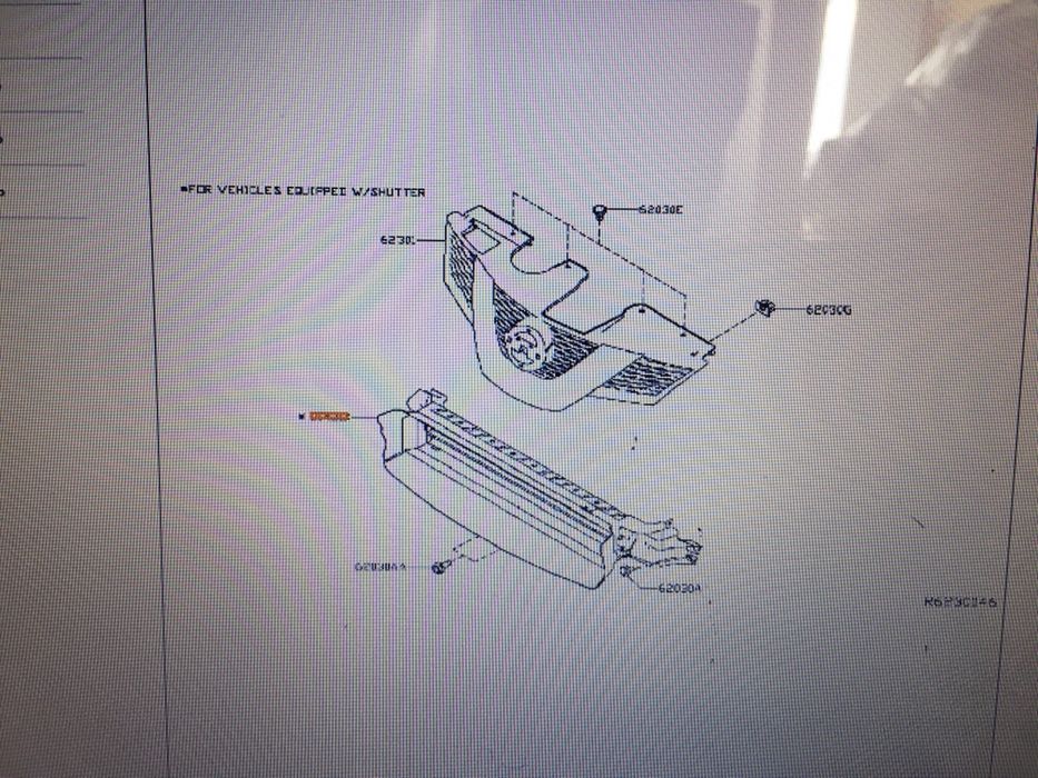 Жалюзи радиатора (в сборе) Nissan ROGUE t32 c 2017-2018гг НОВЫЙ