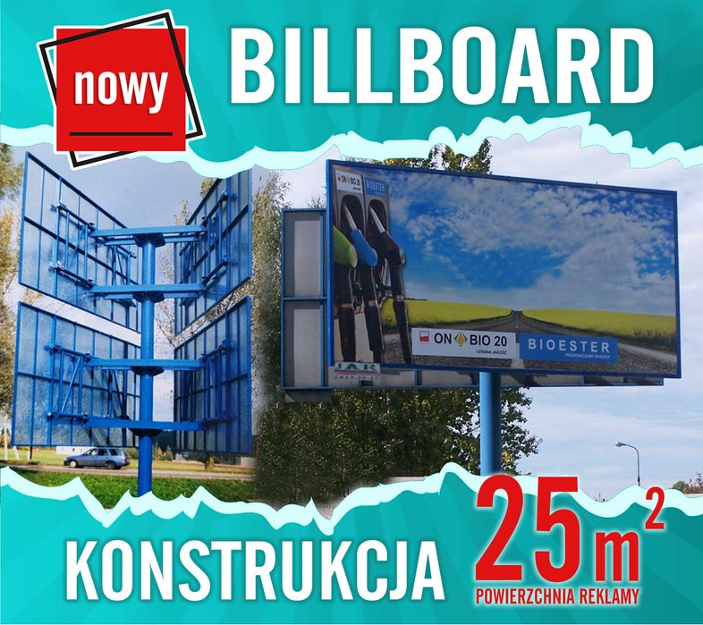 Nowa Konstrukcja Reklamowa Billboard na jednej rurze