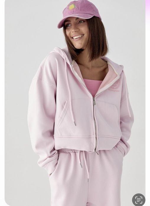 Костюм спортивний рожевий плюш zara