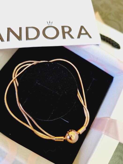 Bransoletka Pandora potrójna splot wężykowaty s925 ALE rozm.19
