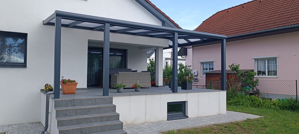 Aluminiowe zadaszenia tarasów | Wiaty | Altany. Montaż