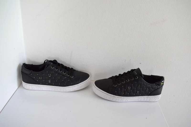 Guess czarne buty trampki sneakersy 37 pikowane