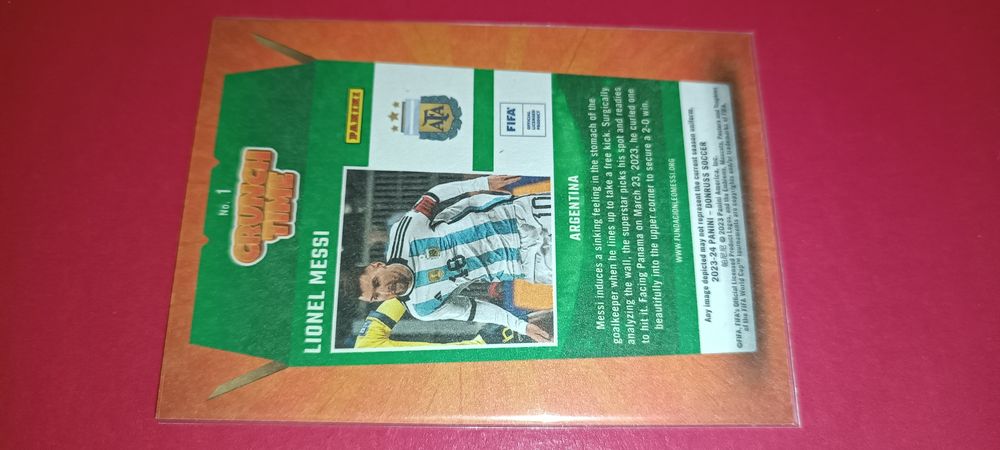 Cromo Panini Donruss Soccer FIFA Argentina Lionel Messi Crunch Time 2023-24