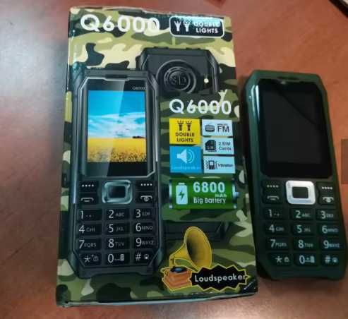 Телефон SERVO Q6000 2,4-дюймовый цветной экран, 2 сим карты зелений