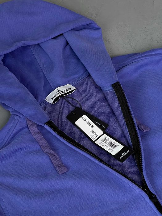 Кофта Stone Island Зіп худі Стон Айленд Синя кофта з патчем