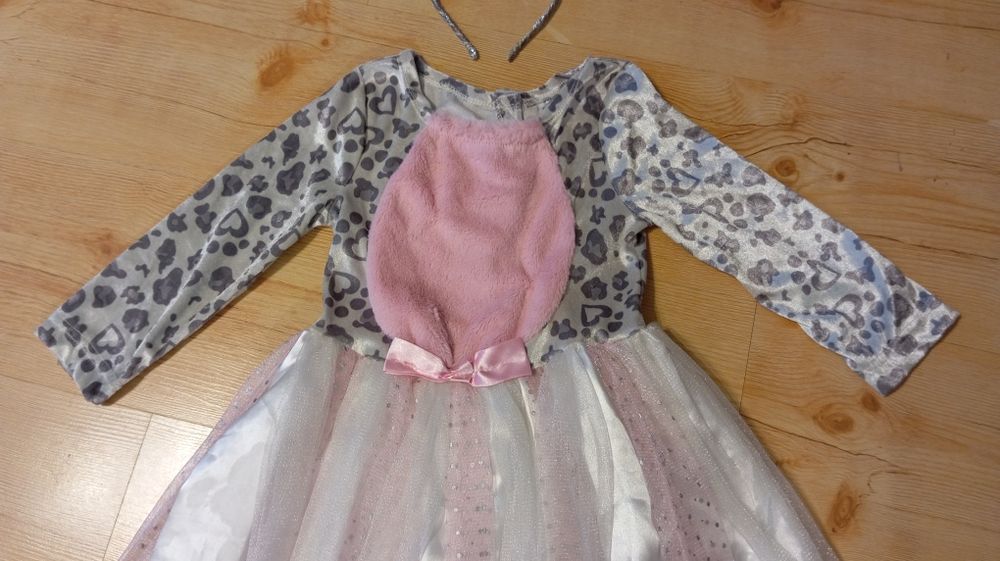 Kot panterka sukienka strój karnawałowy przebranie bal 3-4 lata