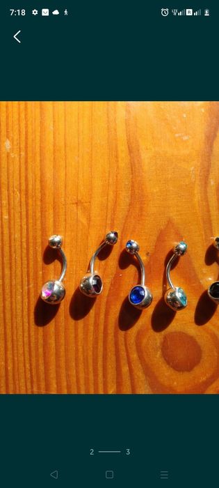 Piercingy nowe do pupku 6 szt