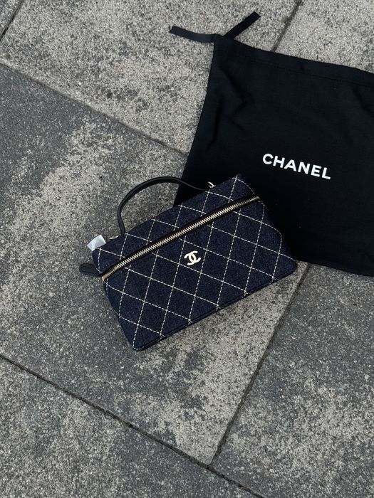 Сумка Chanel джинсова синя голуба