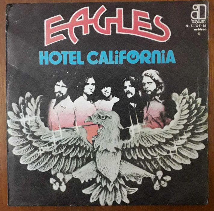 Eagles single em vinil "Hotel Califórnia "