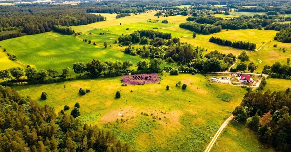 Działka 3026 m² Pupki – blisko lasu