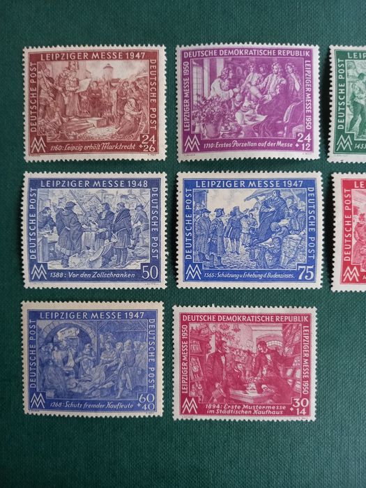 Znaczki pocztowe DDR strefa okupacyjna 1947 r