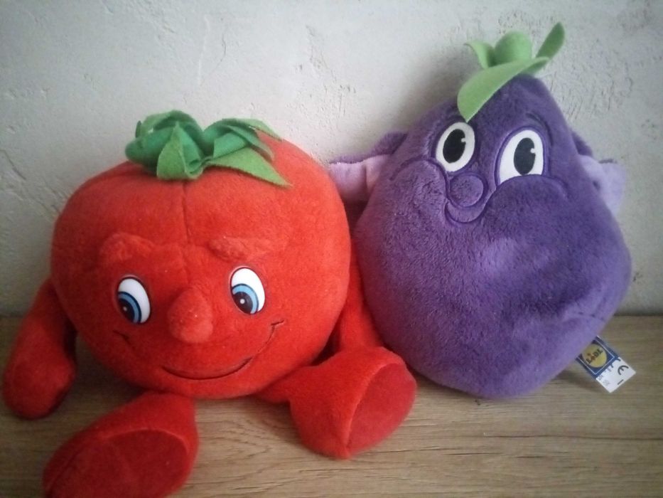 Maskotki bakłażan, pommidor