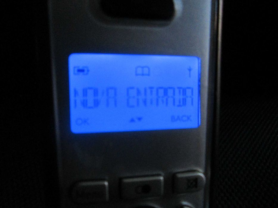 Telefone sem fios, novo, na caixa