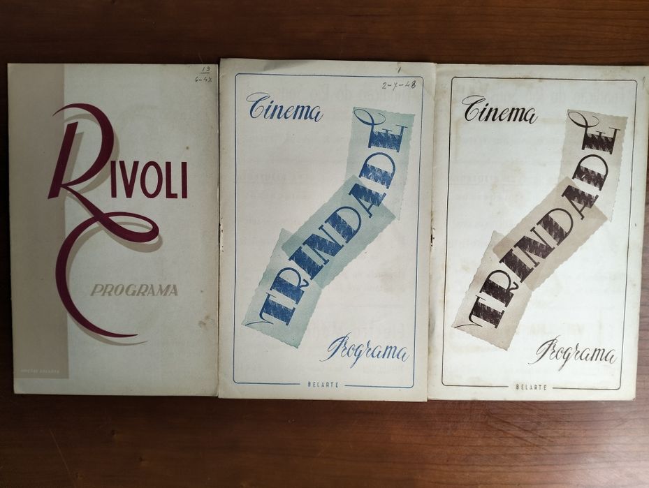 Antigos programas Cinema Rivoli e Trindade