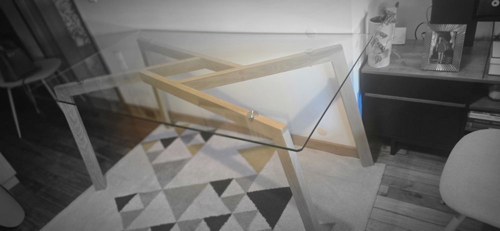 Mesa jantar tampo em vidro nova