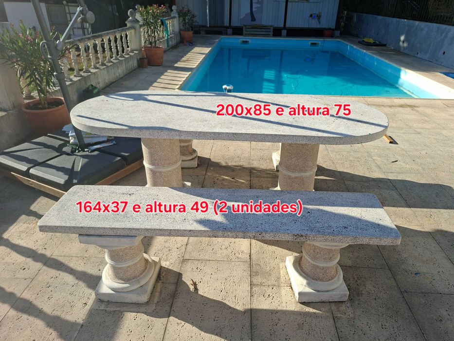Mesa de exterior // Outside table concrete stone