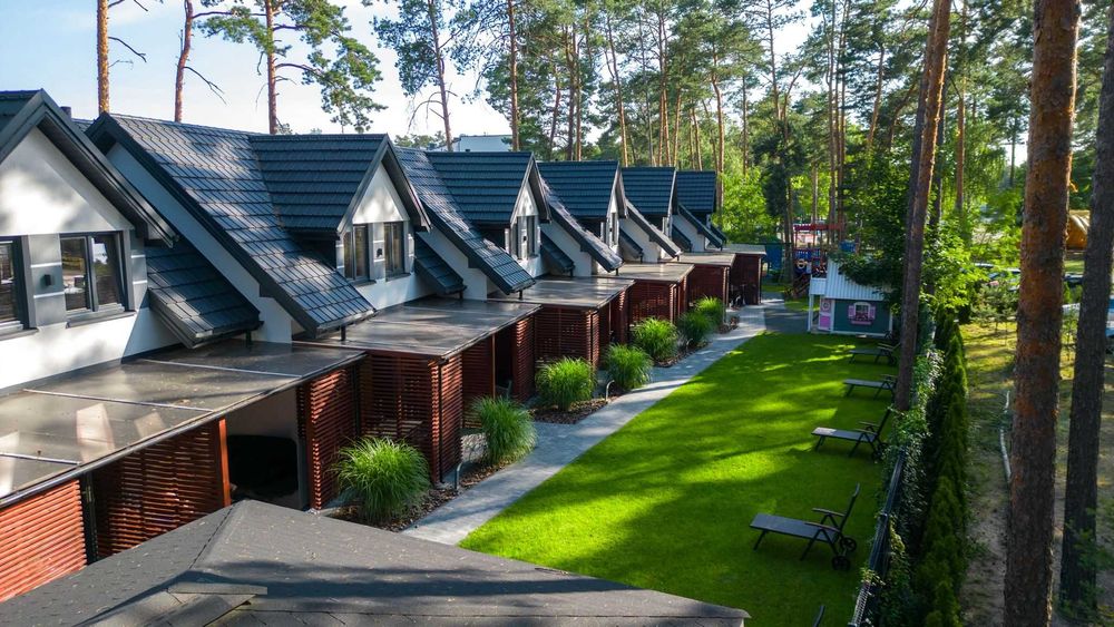 Domki 4-6 osobowe Apartamenty Sielpia wakacje majówka weekend noclegi nad wodą jezioro Sielpia Wielka