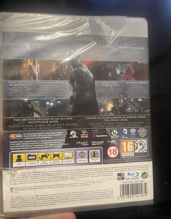 Batman: Arkham Origins PS3 ,NIEOTWIERANA ,Polska Okładka ,DLC