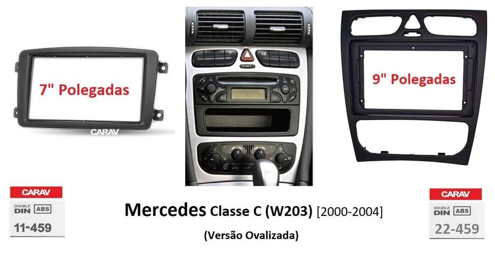 Rádio 2DIN •  Mercedes Classe C (C220) • Android •  W203 C200 [4+64GB]