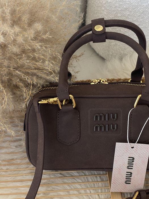 Сумка Miu Miu Arcadie в кольорах замшева Premium якості