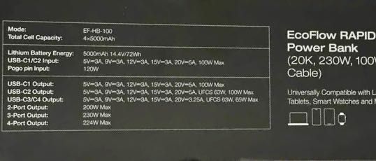 Повербанк EcoFlow RAPID Pro 20000 mAh, 230W