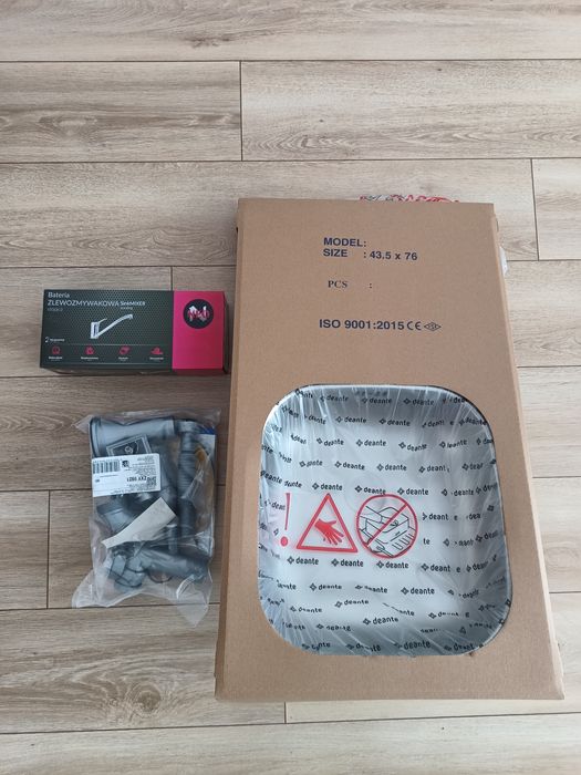 Zlewozmywak jednokomorowy i bateria Deante NOWE