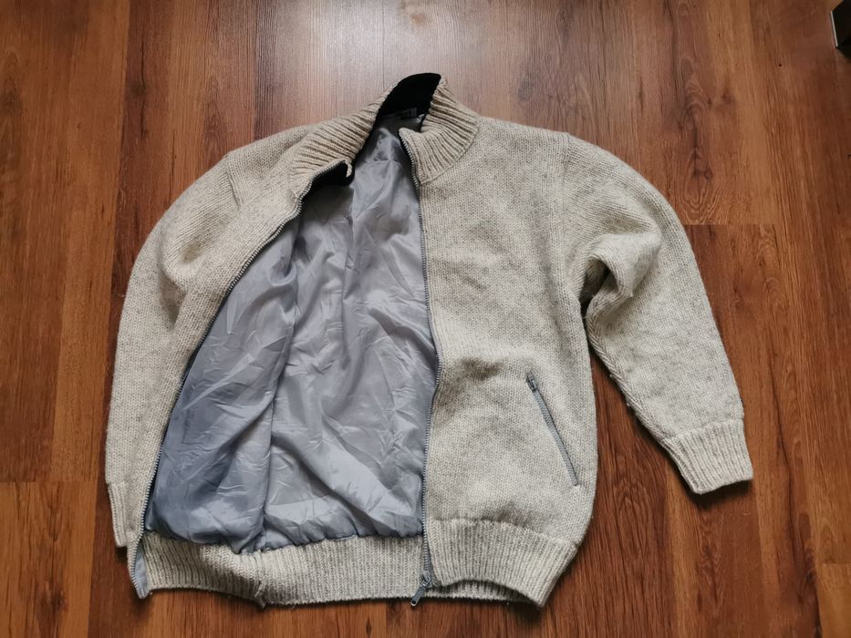 Eskimo kurtka wełniana gruby sweter cardigan S