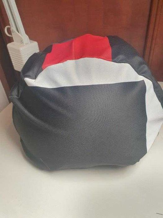 Pokrowiec na kask narciarski XL/XXL poliester lycra czarny/red /biały