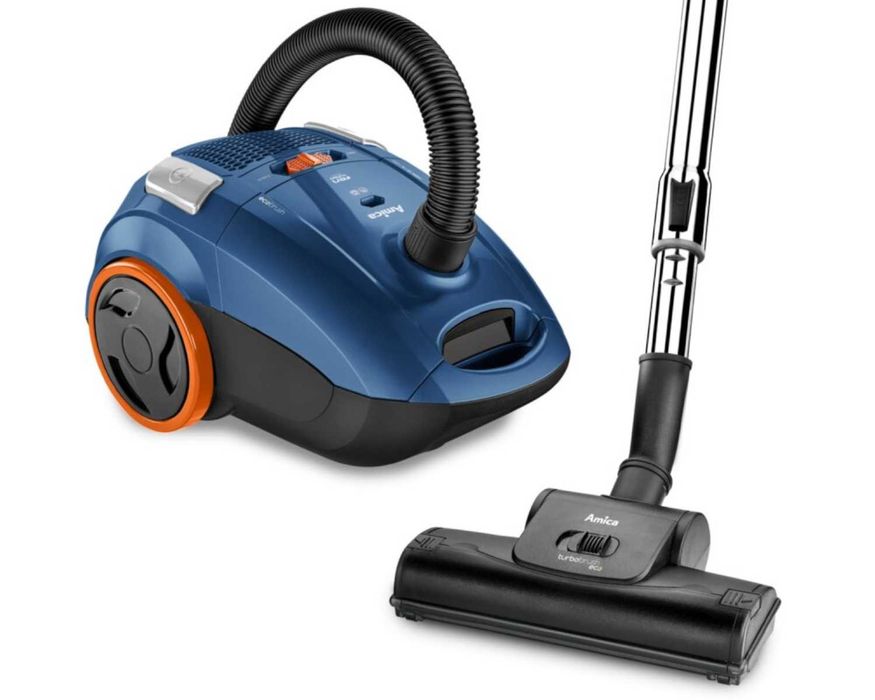 IDEALNY Amica Odkurzacz Workowy 900W Turboszczotka Worek 3L CICHY Nowy