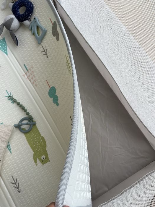 ZEEBABA Extra Large Baby Playpen Parque infantil 150x150, inclui tapete almofadado