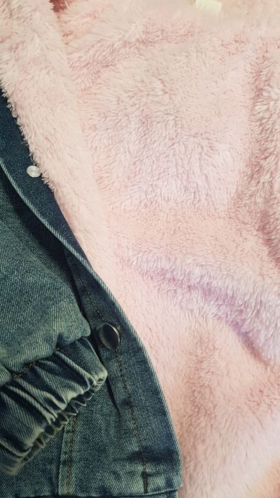 Дитяча куртка джинсовка утеплена хутром