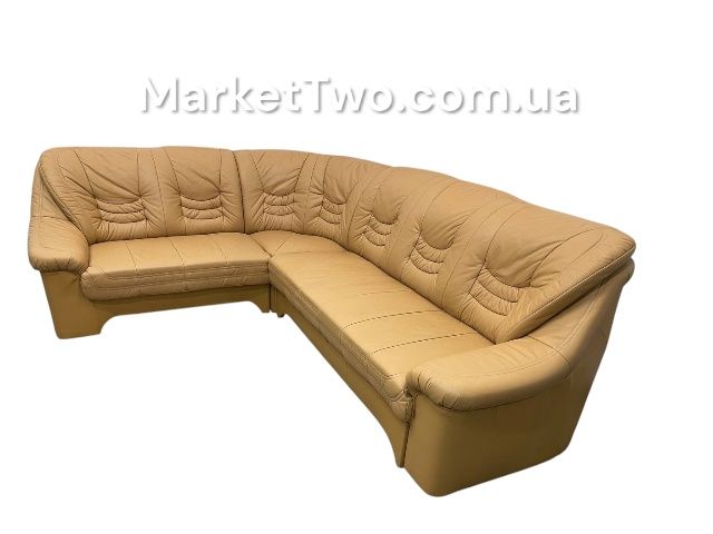 Кожаный, шкіряний кутовий-диван зі спальним місцем ( 020101 )