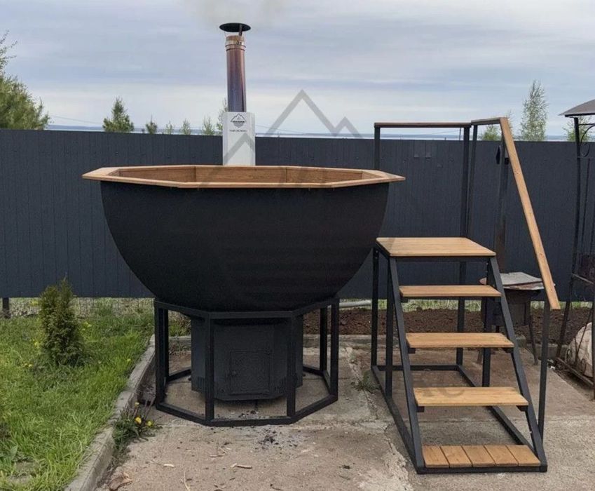 ВИРОБНИК‼️Чан на дровах до 8 осіб. Закарпатська купель для купання