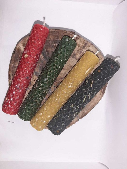 Програмні свічки з вощини та травами НАБІР