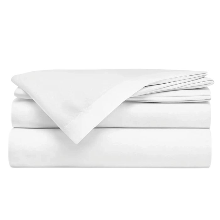 Prześcieradło Hotelowe Bawełniane 220x220 białe