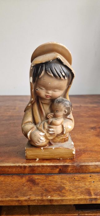 Rzeźba figura sakralna unikat Japonia MADONNA Maryja dewocjonalia